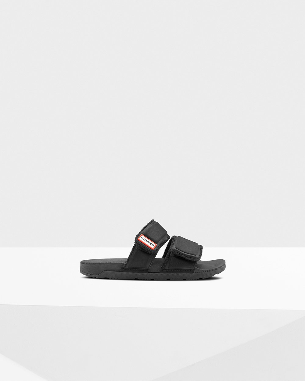 Women Hunter Original Double Strap | Slides Black | NZ-1694-RVLW